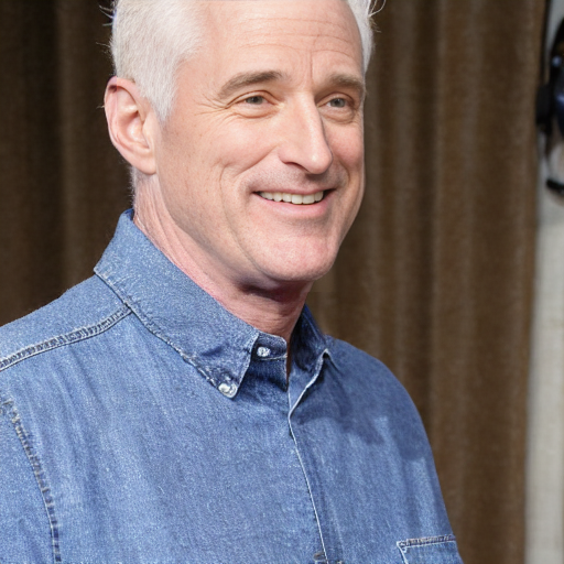 photograph an 54-year old man whose face is the combination of [Christina Hendricks] and [John Slattery]. He is smiling and wears jean, a button-down shirt and white sneakers <lora:ReaLora:.7><lora:control-lora-depth-rank256:0>
Negative prompt: blurry, dupe, duplicate, cross-eyed, disfigured, warped
Steps: 37, Sampler: DPM++ 3M SDE, Schedule type: Exponential, CFG scale: 13.5, Seed: 145100869, Face restoration: CodeFormer, Size: 512x512, Model hash: 6ce0161689, Model: v1-5-pruned-emaonly, Tiling: True, Emphasis: No norm, Version: v1.9.4